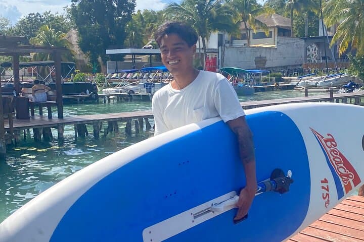 Windsurf board rental in Bacalar Mexico