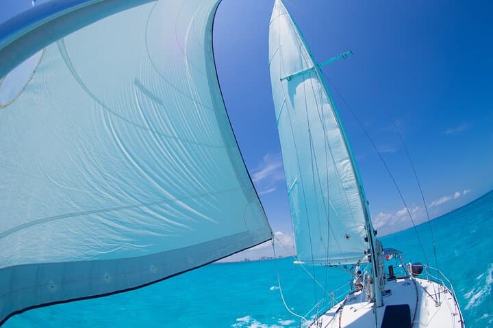 Cancun Private Classic Sailboat Cruise with Beers and Sodas
