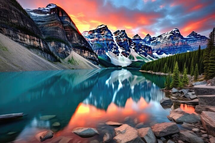 Shuttle from Banff or Canmore to Moraine Lake and Lake Louise