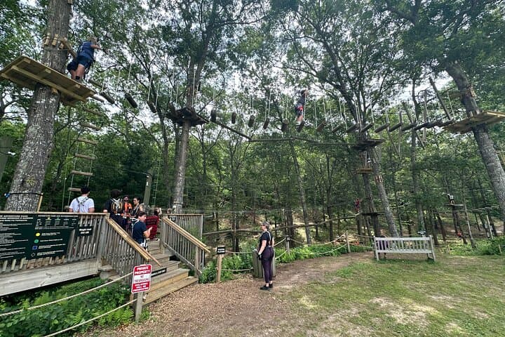 Ziplining and Climbing at The Adventure Park on Cape Cod