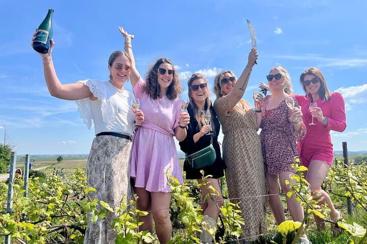 Sabrage and Viticulture and Triple Tasting in the Mountains of Reims