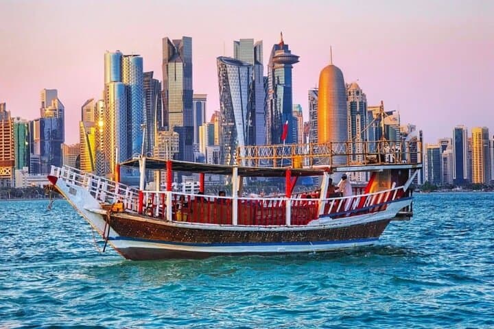 Doha: Guided City Tour with Traditional Dhow Cruise Skyline