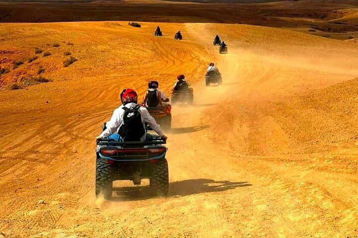 From Marrakech : Agafay Desert Quad Camel Ride and Dinner Show