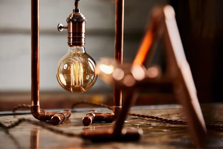 Custom Copper Lamp Making Class - Brooklyn, New York
