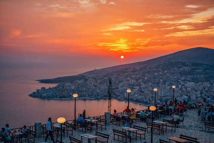 The Blue Eye and Lekuresi Castle from Saranda