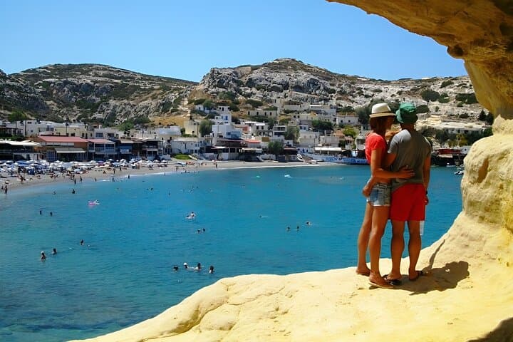 Matala Beach, Caves, and Winery Full-Day Tour from Heraklion