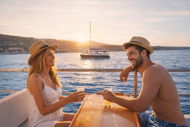 From Paphos: Blue Lagoon AFTERNOON Cruise, BBQ & Wine+Water Slide