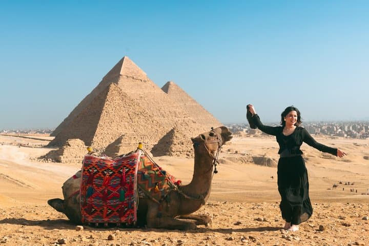 Giza Pyramids, Sphinx, Camel Ride ,Inside The Pyramid& Lunch