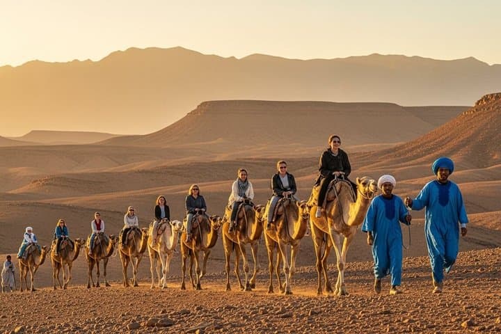 Agafay Desert Camel Ride with Sunset Dinner & Show