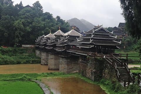 Traslado privado desde Guilin a Zhaoxing y paradas en Chengyang Dong Village