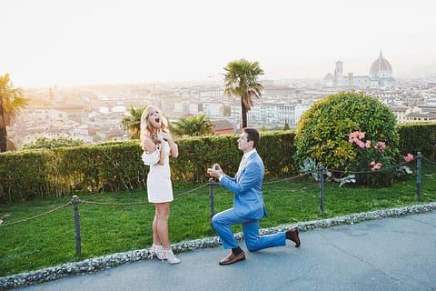Fotógrafo de propuesta de matrimonio en Florencia