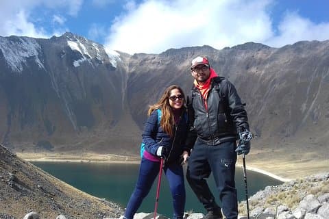 Wandeling op de Nevado de Toluca-vulkaan