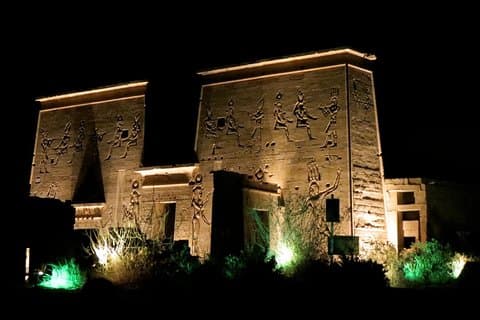 Philae Templeのアスワンからのプライベートサウンドとライトショー