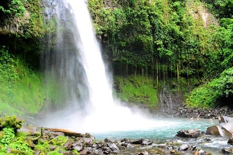 Combination Tour with Hanging Bridges, Waterfall ,Volcano Hike and Hot Springs