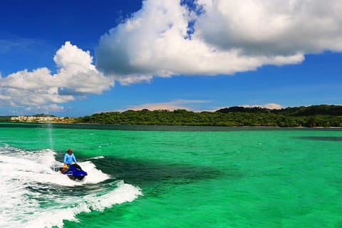 ノースサイドブルーチャンネル&ヒトデシュノーケリング、20分JetSki、送迎付き