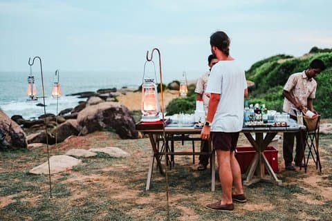Yala: Private Beach BBQ Dinner with Pickup and Drop-off