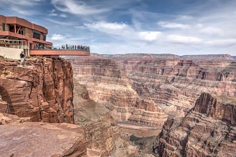 Grand Canyon West, arrêt photo au barrage Hoover et Skywalk en option