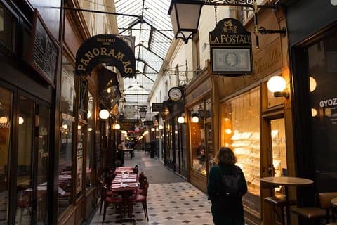 Parisiske overbygde passasjer med privat guide