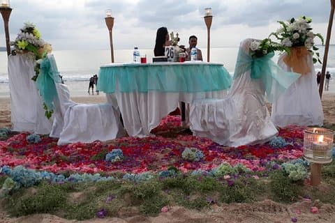 Jantar Romântico na Ilha de Jimbaran Beach Bali