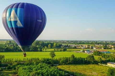 Hot air balloon flight to Mondovì