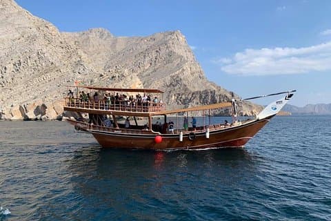 Khasab Dhow Cruise Full day, Buffet Lunch on Board, swimming