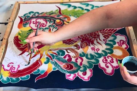 Make and Paint a Malaysian Batik Scarf in Aventura, Florida