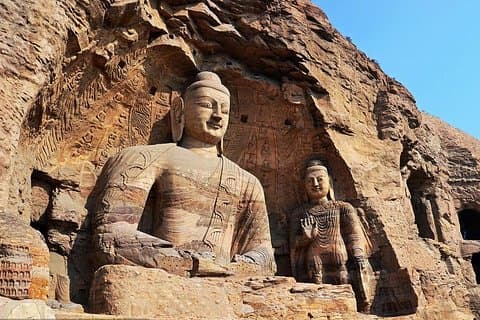 Tour privado de un día con todo incluido: grutas de Yungang y templo colgante