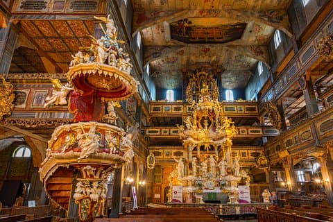 UNESCOs verdensarvsliste-fredede kirke af frededagstur fra Wroclaw