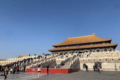 Peking-Tour: Himmelstempel, Akrobatik und Besichtigung der Verbotenen Stadt von Jingshan aus