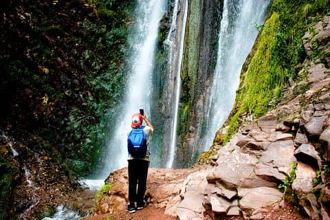 Inca Chincheros Trail to poc poc waterfall - Sacred Valley