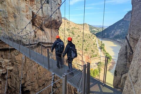 Excursão para grupos pequenos Caminito del Rey saindo de Málaga com piquenique