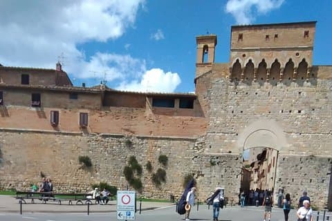 Excursão terrestre no porto de Livorno: Almoço e degustação de vinhos em Siena San Gimignano