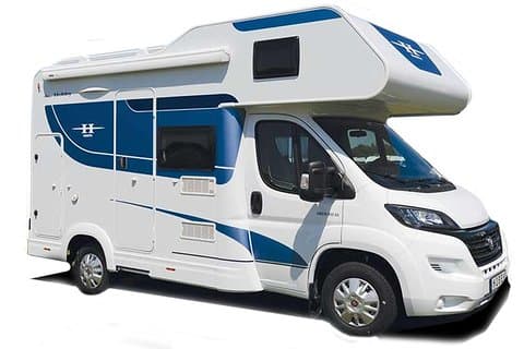 Chaufførdrevet autocamperudlejning (Hobby Siesta A70 GM)