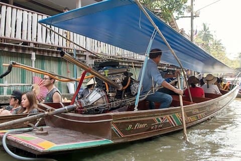 Marché flottant et damnoen saduak : visite d'une journée avec un guide privé à Bangkok