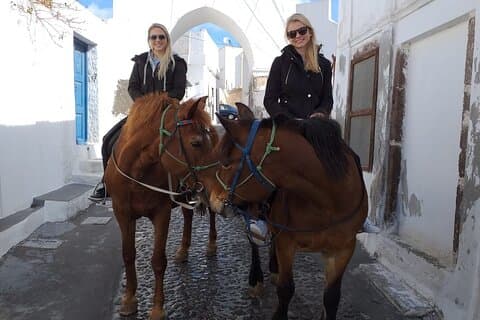 Santorini: Megalochori Horseback Riding Tour with Guide