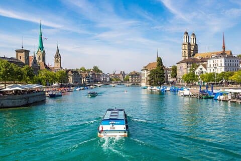Zurich Walking Tour, herunder en sø cruise