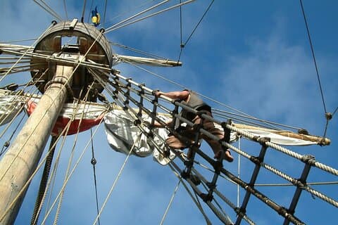 Tijdreizen op Columbus Replica Flag Ship op Madeira
