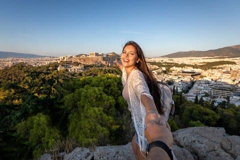 Panoramautsikt fra Athens Hill til Hill Walking Tour