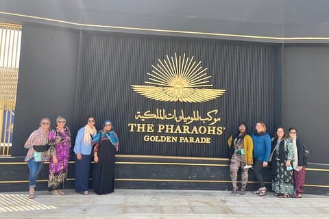 Grand Egyptian Museum and old cairo