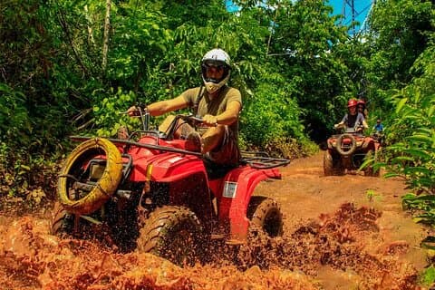 Excursão de aventura em ATV com Zip Line e Cenotes na selva maia