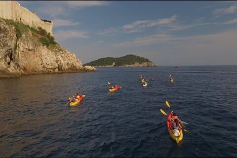 Dubrovnik: Solnedgång Kajakpaddling & Snorkling med vatten & vin