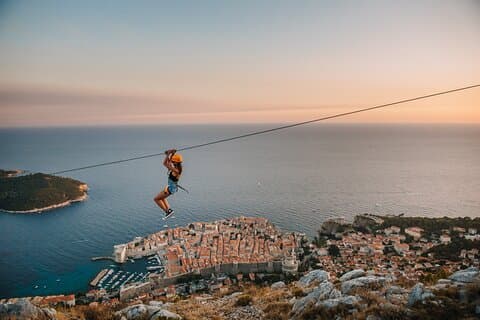 Panorama Zipline upplevelse i Dubrovnik