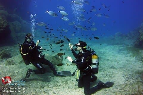 Discover Scuba Diving in the Caldera of the Volcano in Santorini