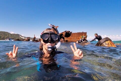 Tangalooma Wrecks guidet snorkel fra Brisbane