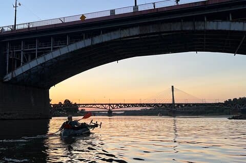 Packrafting / Kayaking Vistula River, Warsaw