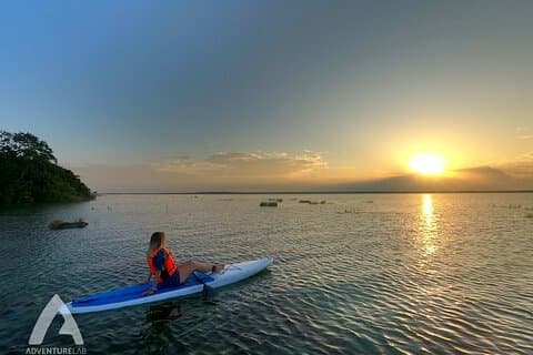 Soluppgång Paddleboard Tour i Bacalar Lagoon