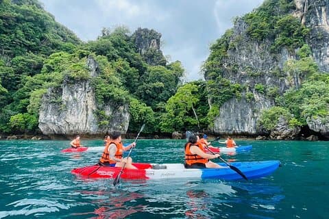 Excursion de plongée en apnée et de kayak dans les îles Hong de Krabi