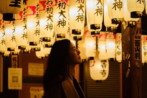 Sesión de fotos de fotografía nocturna de Kioto