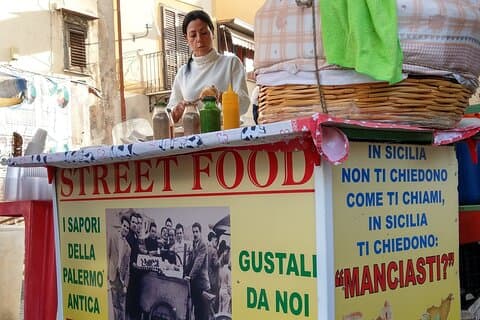 3-timers Street Food-cykeltur i Palermo
