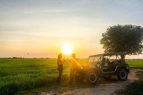 Siem Reap Countryside Sunset Jeep Tour / SUV Car Available